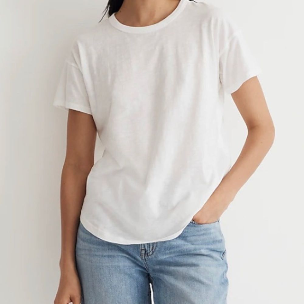 Madewell White Whisper Crew Neck
